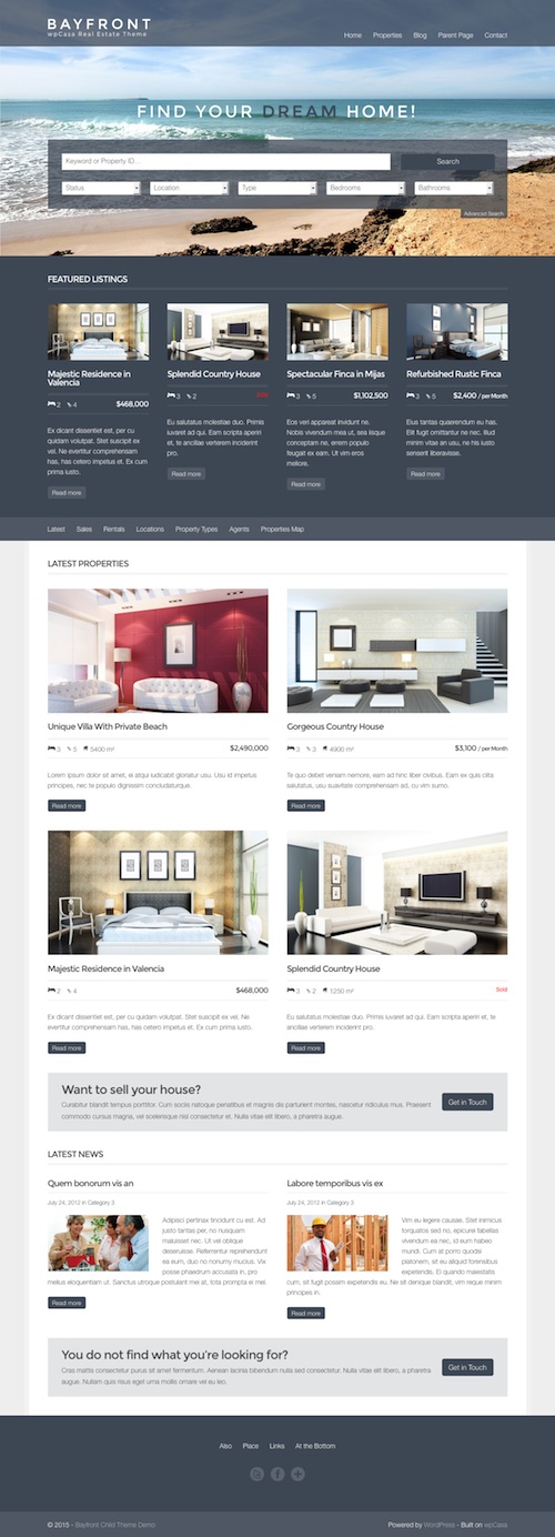real estate wordpress themes
